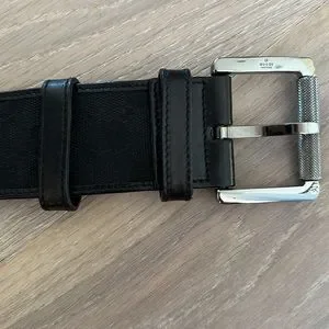 Gucci black canvas belt with silver hardware. Worn once! Gucci | Accessories | Gucci Black Canvas Belt With Silver  main image 2